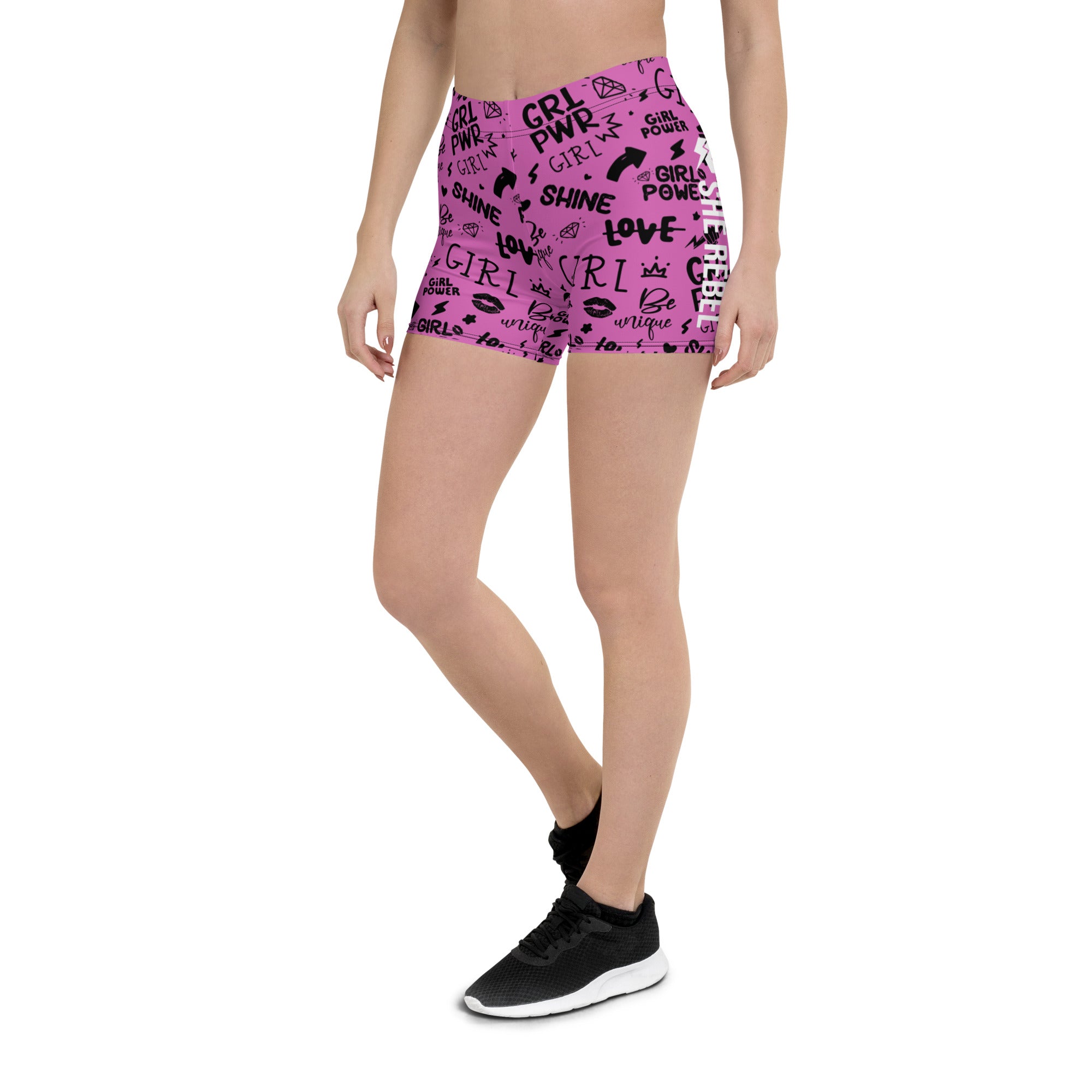 SHE REBEL - Pink Girl Power Shorts